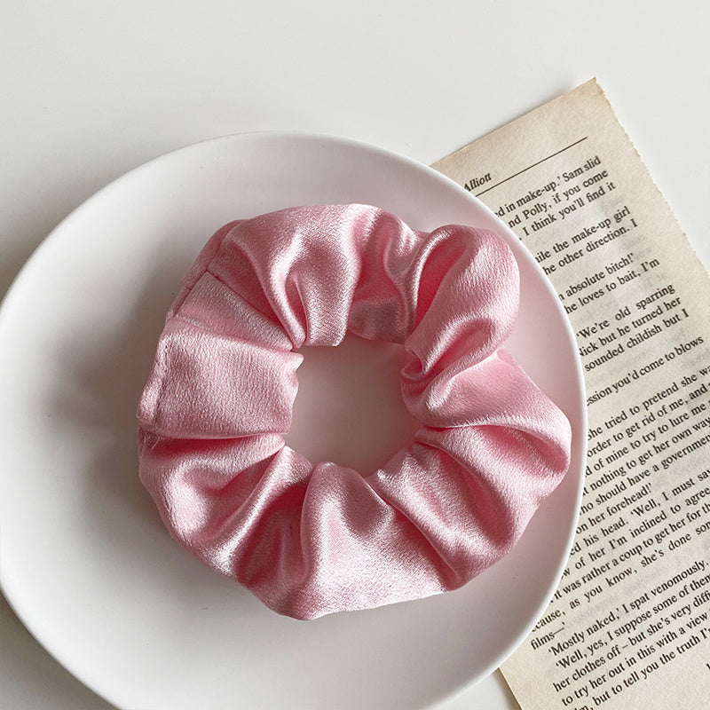 Enkelt satin retro hårrep med ögla för tjocktarmen