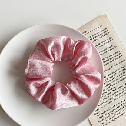 Enkelt satin retro hårrep med ögla för tjocktarmen