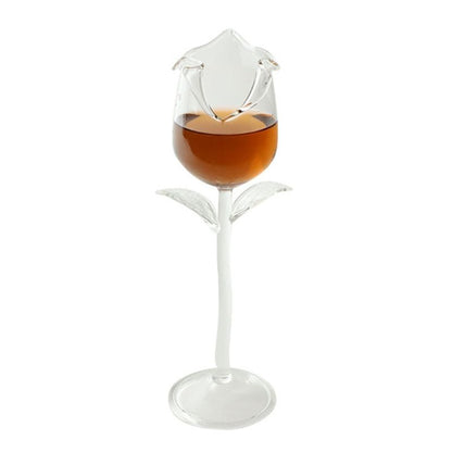 Fint rött vinglas vincocktailglas 100ml rosenblomsformat vinglas fest barbehör dricksglas