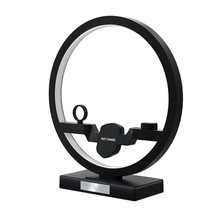 3-i-1 trådlös laddare lämplig för mobiltelefonklocka headset bordslampa laddningsfäste hetsäljande