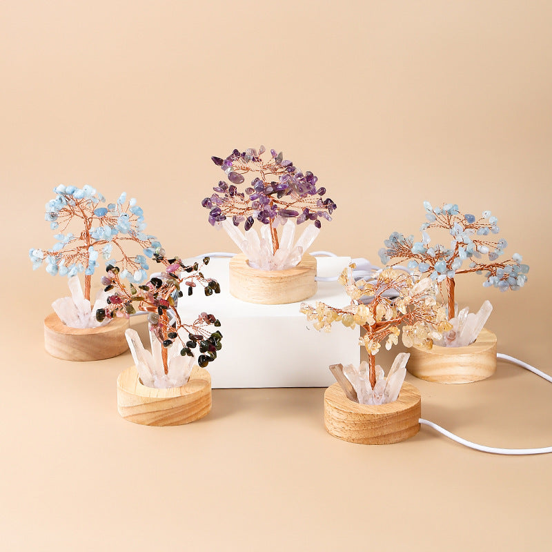 Konstlampa Hem Kreativ Kristallträddekoration