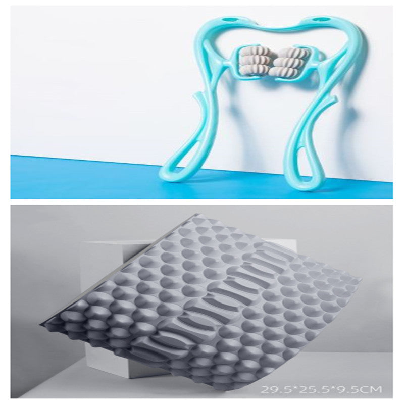 Multifunktionell manuell sexhjulsmassager för nacke Massagelindrande rullmassageverktyg