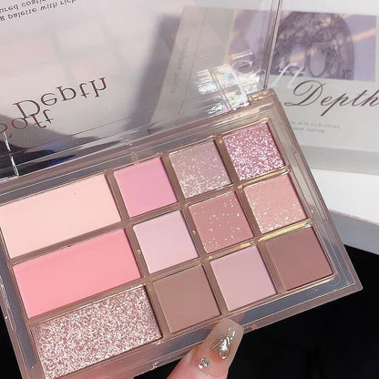 Jordfärgad skimrande matt ögonskuggsplatta