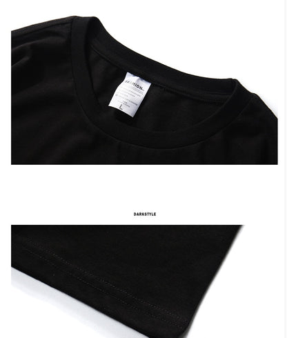 Populär logotyp mörkt tryck kortärmad T-shirt casual casual T-shirt herr