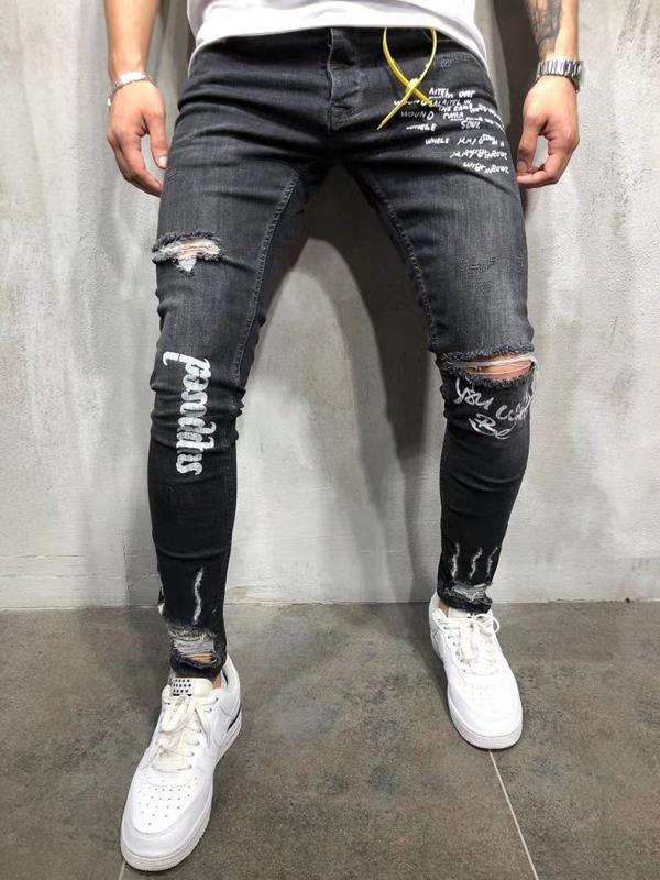 Engelska mönstrade grå byxor