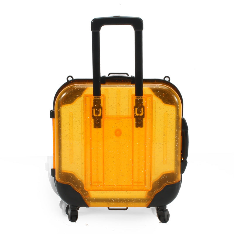 Barnens enkla tecknade mini-resväskeformade förvaringslåda