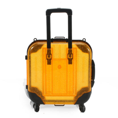 Barnens enkla tecknade mini-resväskeformade förvaringslåda