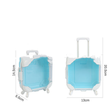 Barnens enkla tecknade mini-resväskeformade förvaringslåda