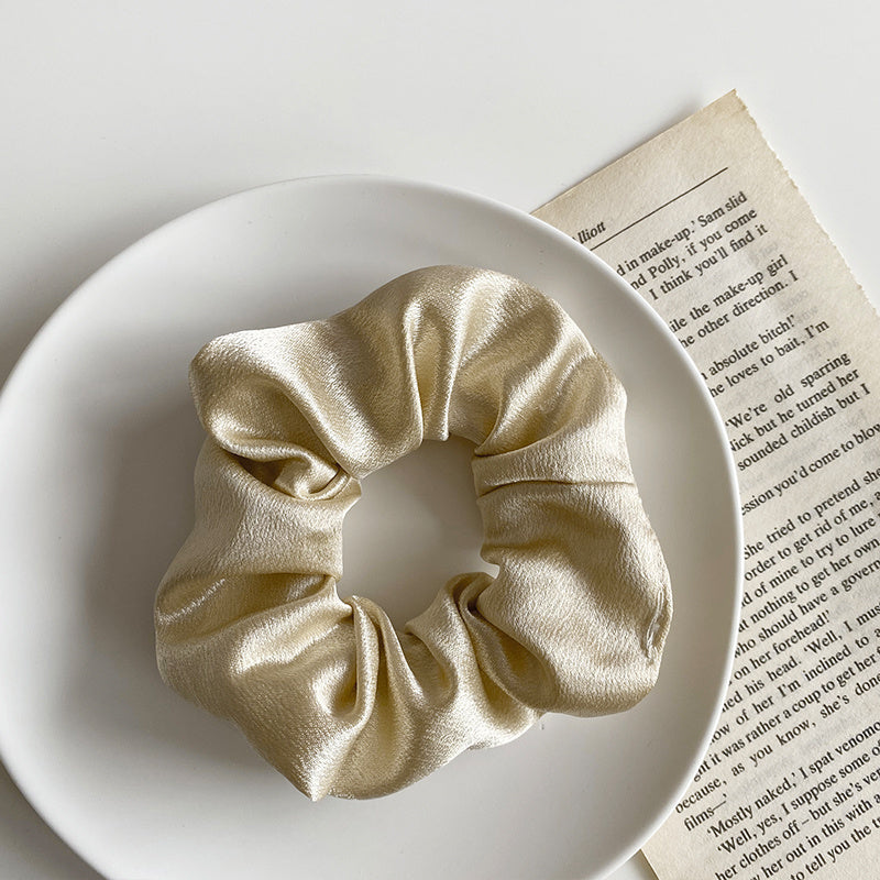 Enkelt satin retro hårrep med ögla för tjocktarmen