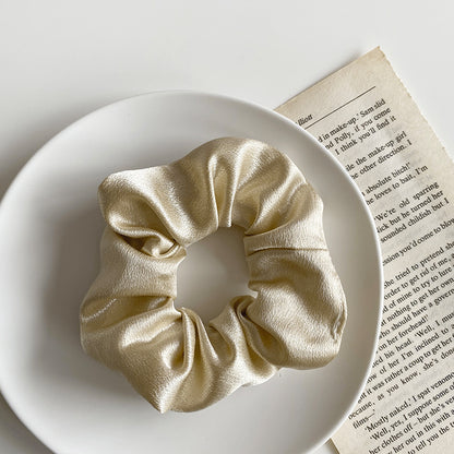 Enkelt satin retro hårrep med ögla för tjocktarmen