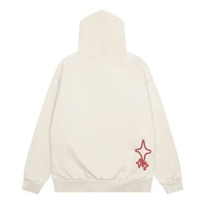 Dödskalletryckt kofta med huva, herr