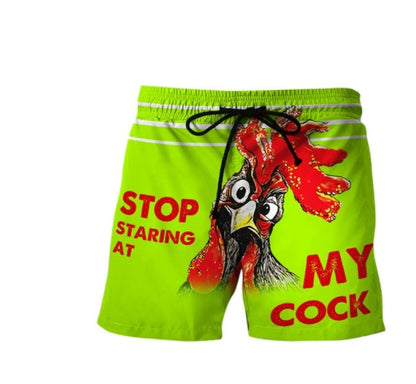 Herrbyxor med tryck och elastisk midja