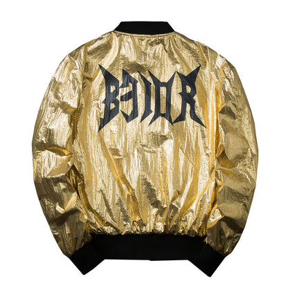 Dubbelsidig bär hiphop röd man pilotjacka manlig Harajuku-stil trend basebolluniform