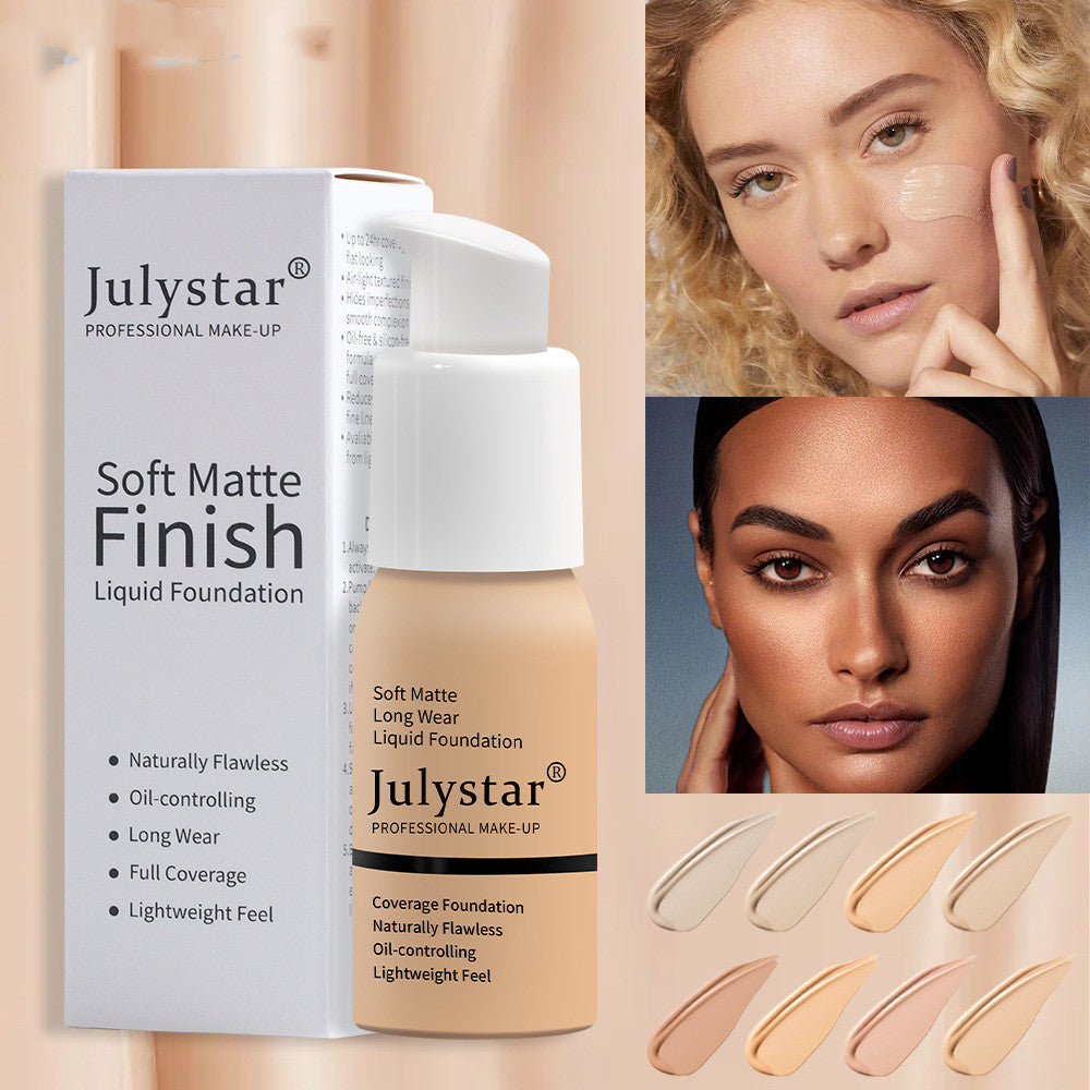Vattentät, hållbar, icke-lossnande smink, concealer, flytande foundation, skönhetsmakeup