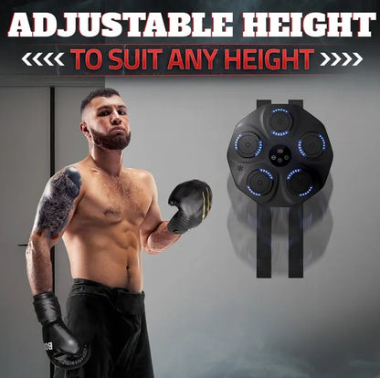 Musikboxningsmaskin för vuxna, hållbar väggmonterad Bluetooth-musikstansmaskin med 9