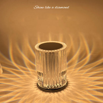 Kristalllampa Bordslampa Atmosfär Kreativ Linje Liten Nattlampa LED-lampor