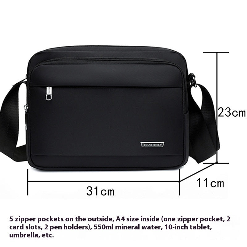 Herr Business Oxford Tyg Horisontell Messengerväska i Flerskiktad Stil