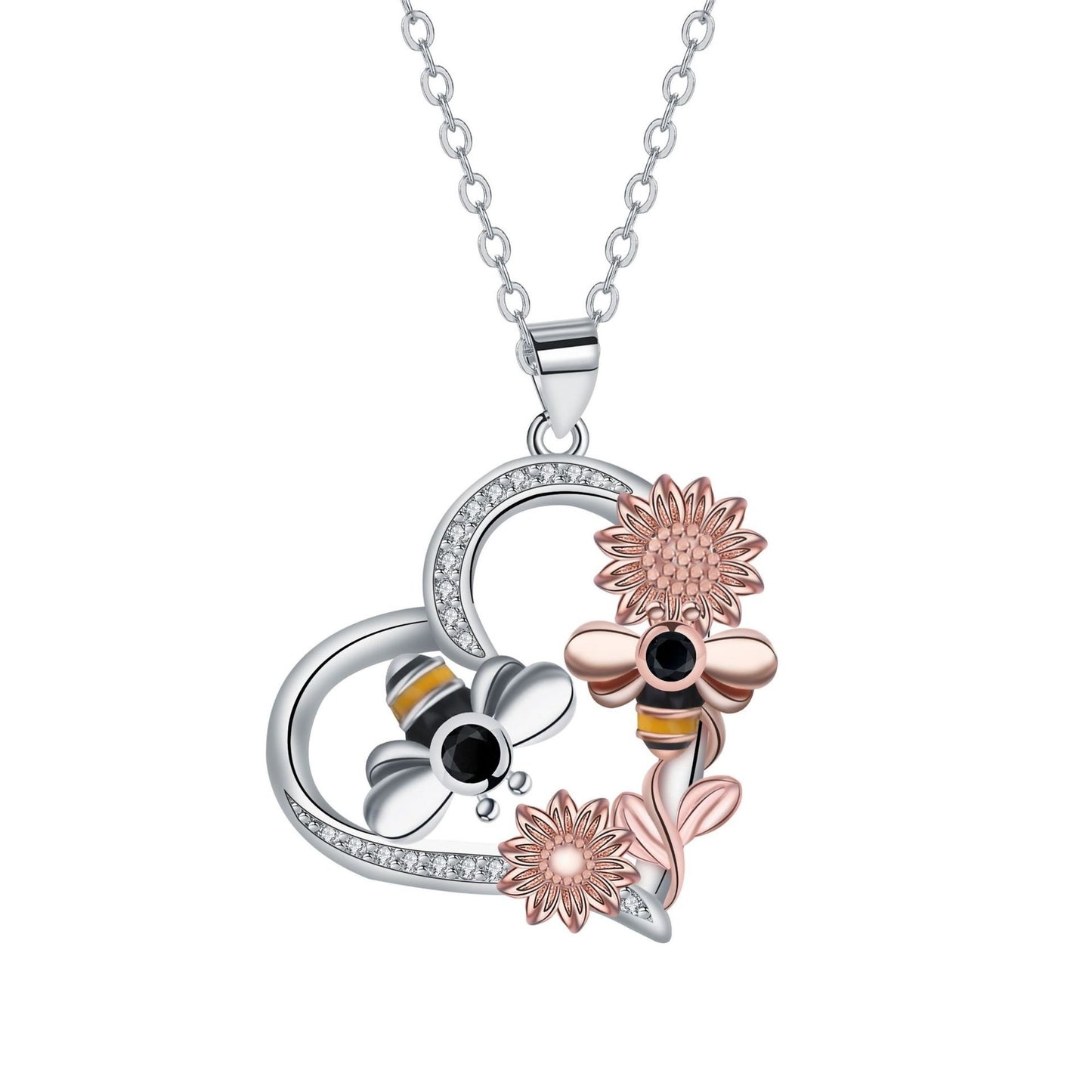 Personligt designat bihalsband i pastoral stil med blommor för kvinnor