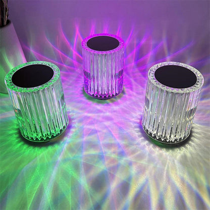 Kristalllampa Bordslampa Atmosfär Kreativ Linje Liten Nattlampa LED-lampor
