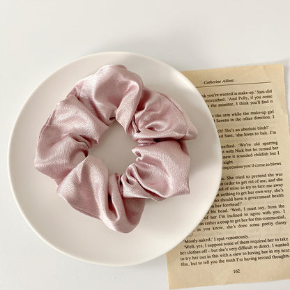 Enkelt satin retro hårrep med ögla för tjocktarmen