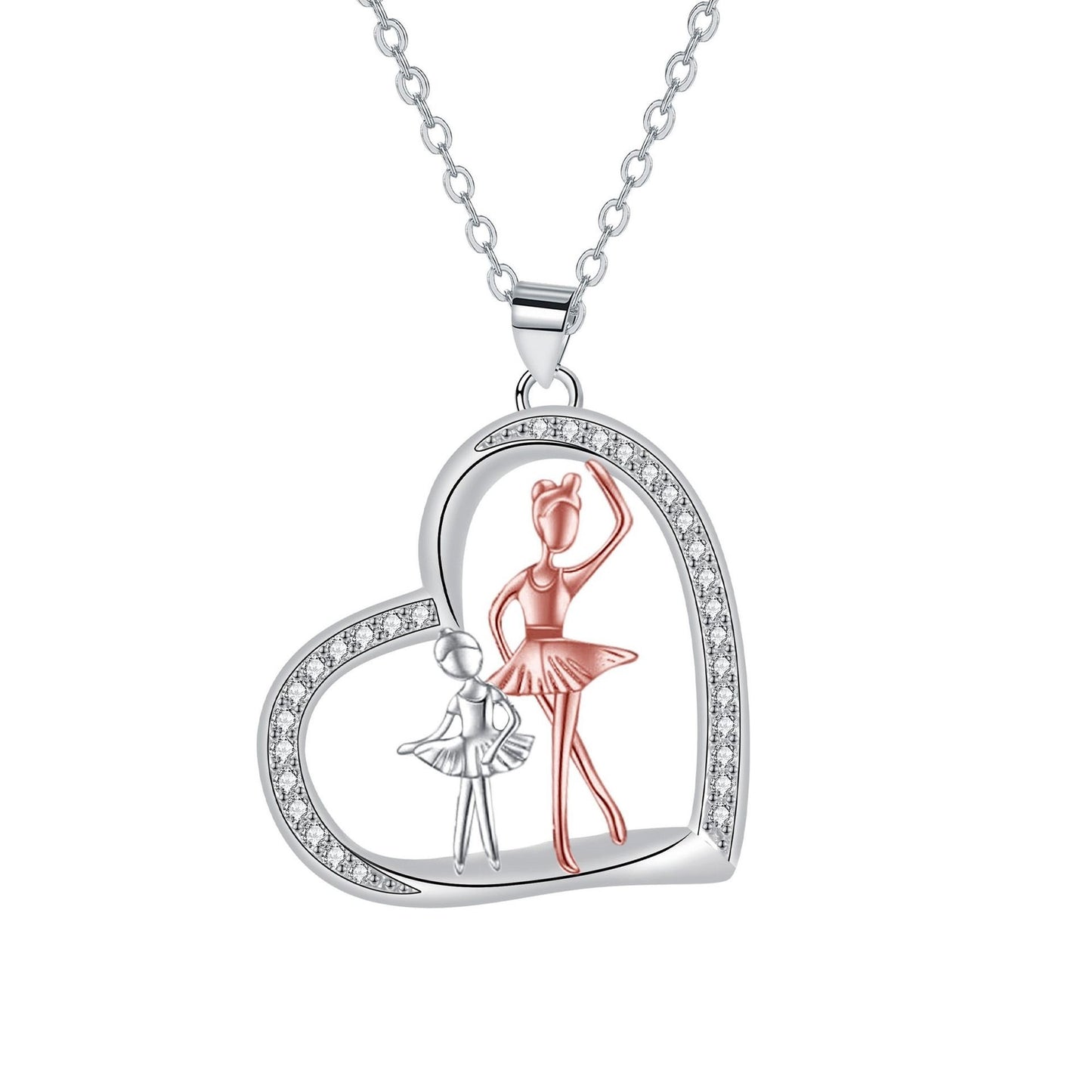 Europeisk och amerikansk gymnastikflickahalsband kvinnlig hänge personlighet design