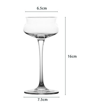 Kreativt cocktailglas i glas