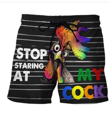 Herrbyxor med tryck och elastisk midja