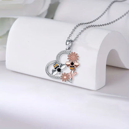 Personligt designat bihalsband i pastoral stil med blommor för kvinnor