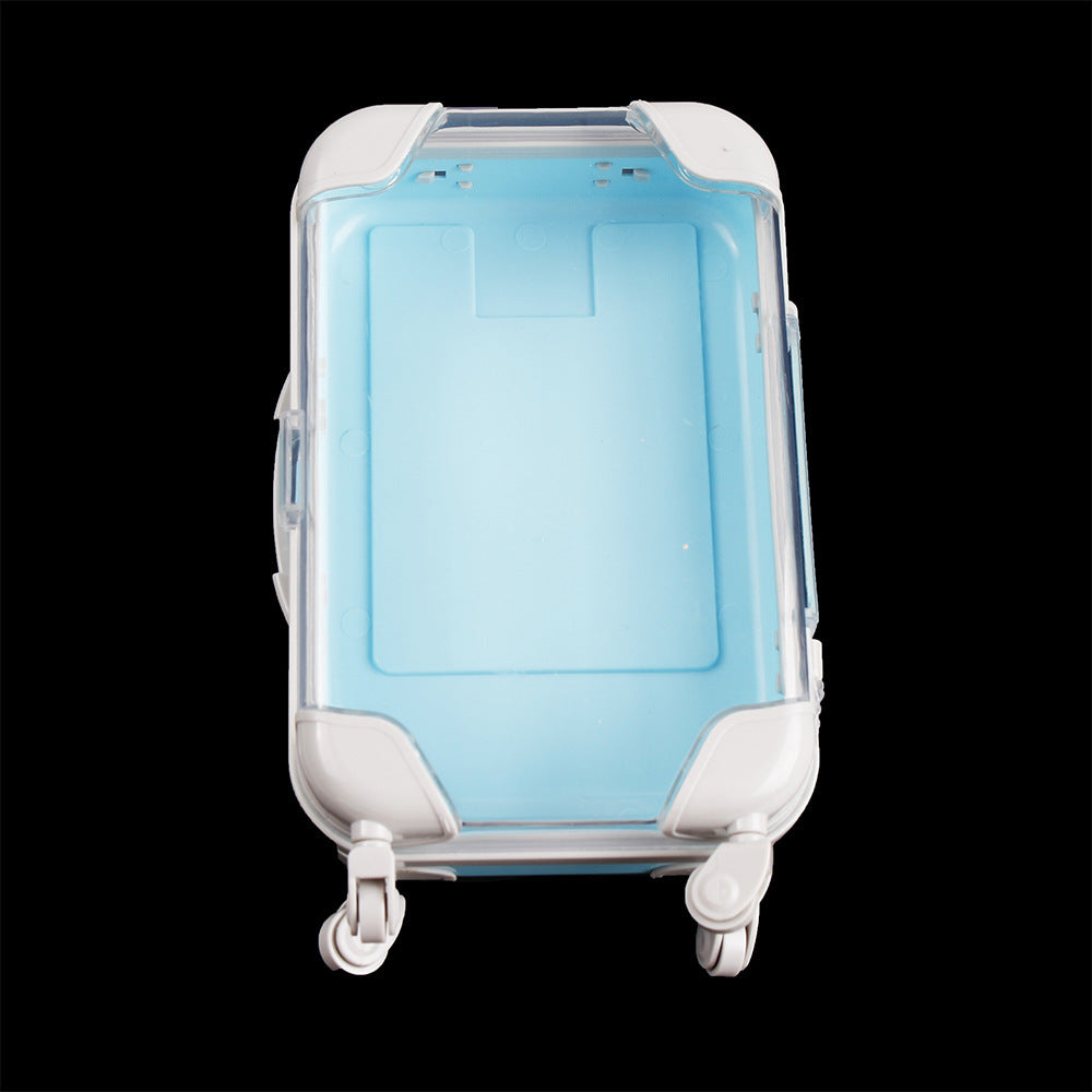 Barnens enkla tecknade mini-resväskeformade förvaringslåda