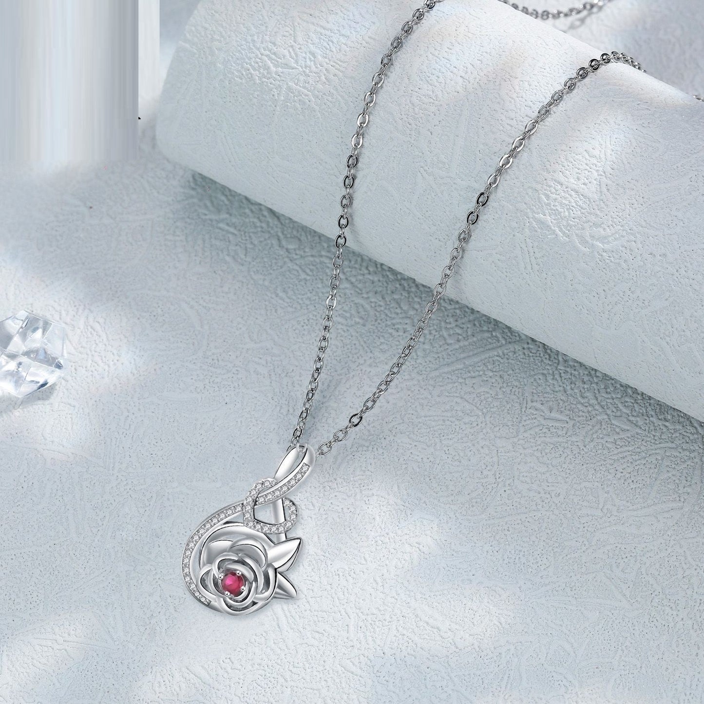 Oändlig symbolros stil prydnad romantiska smycken med hög känsla