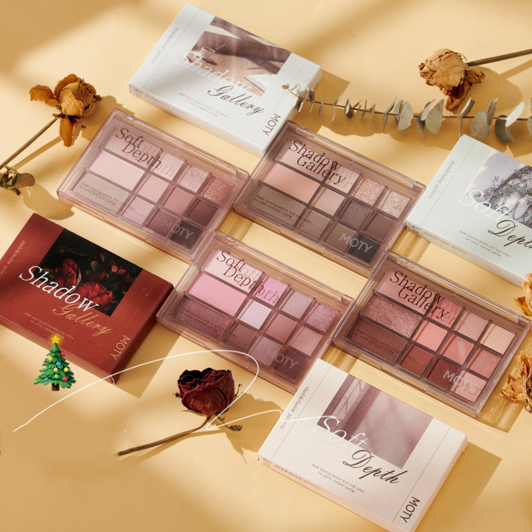 Jordfärgad skimrande matt ögonskuggsplatta