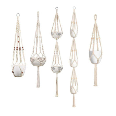 Anpassad handstickad hängande blomkrukasäck