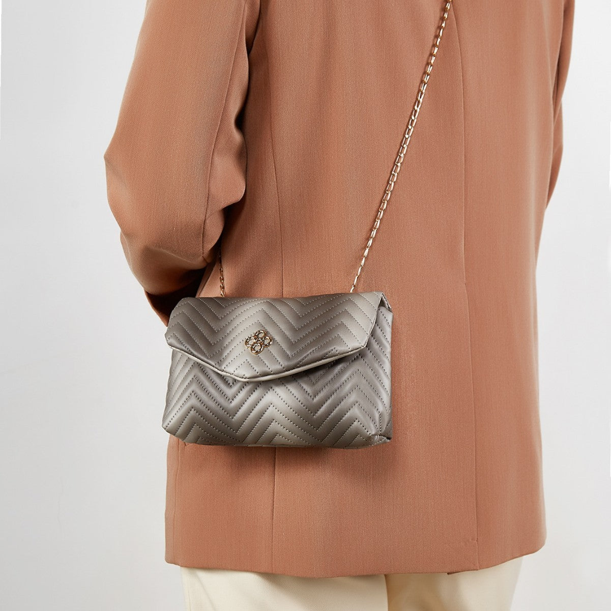 Ny kontrastfärgad polyester lämplig för bärbar resa läppstift kosmetika damväska