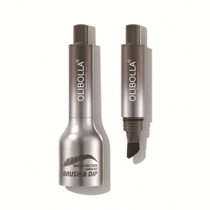 Stor borste hårfäste multifunktionell inte smetpress ögonbrynspenna