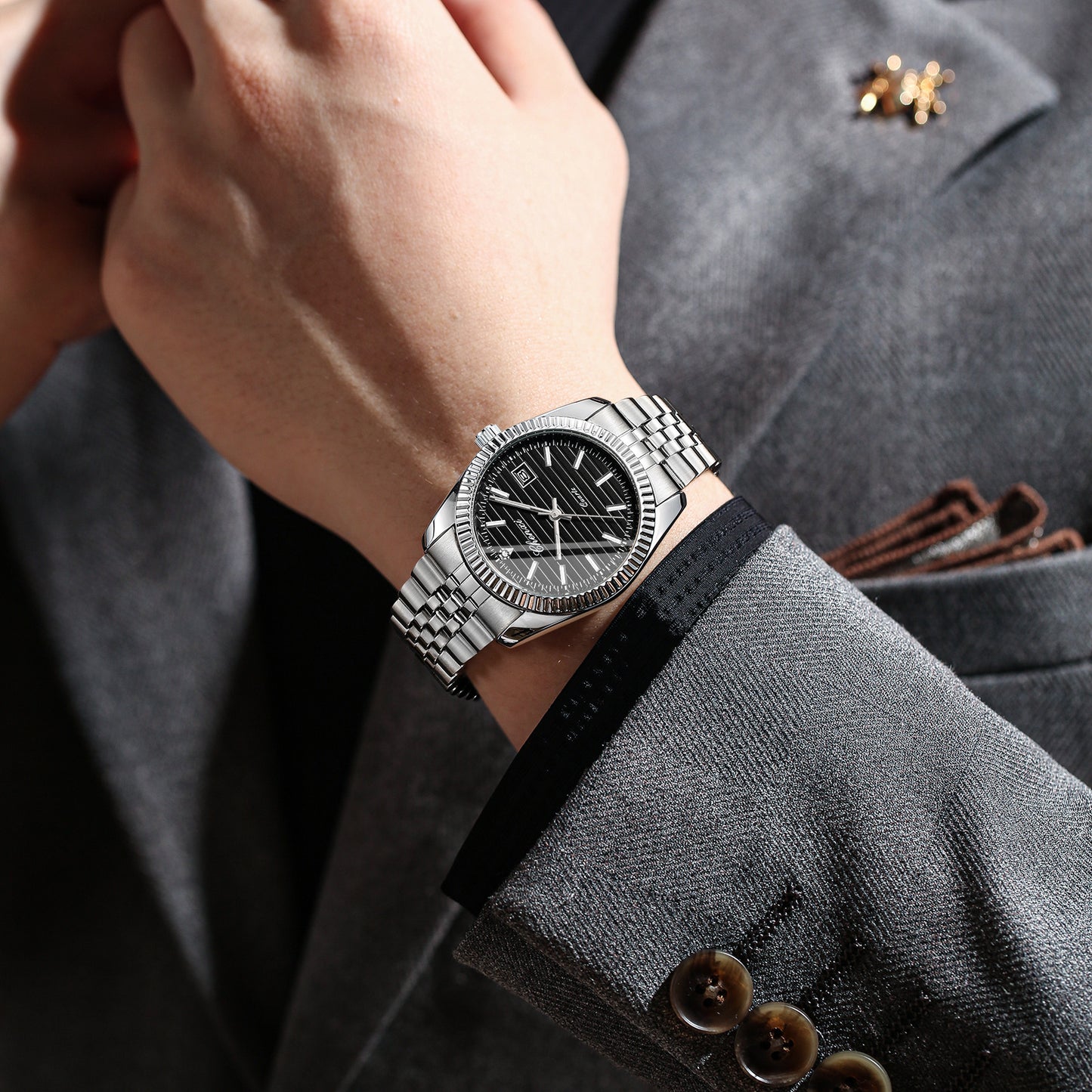 Affärskalender Lysande Vattentät Quartzklocka