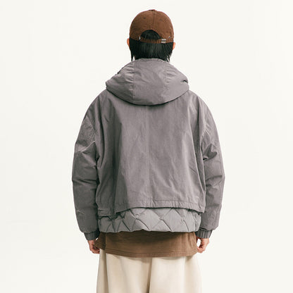 Helmatchande lös dunjacka varm