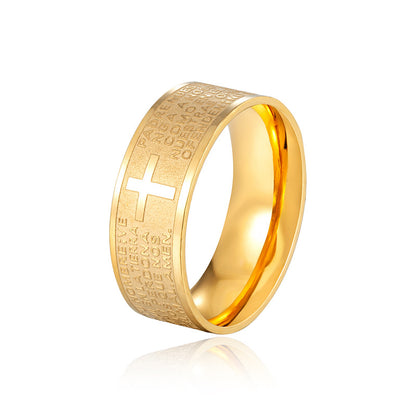 Punk Mode Trendig Unik Rostfri Stålring Retro Titan Stål