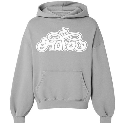 Stilig man enfärgad huvtröja med bokstavstryck