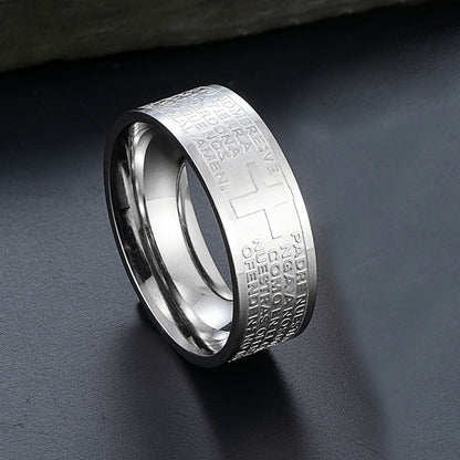 Punk Mode Trendig Unik Rostfri Stålring Retro Titan Stål