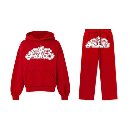 Stilig man enfärgad huvtröja med bokstavstryck