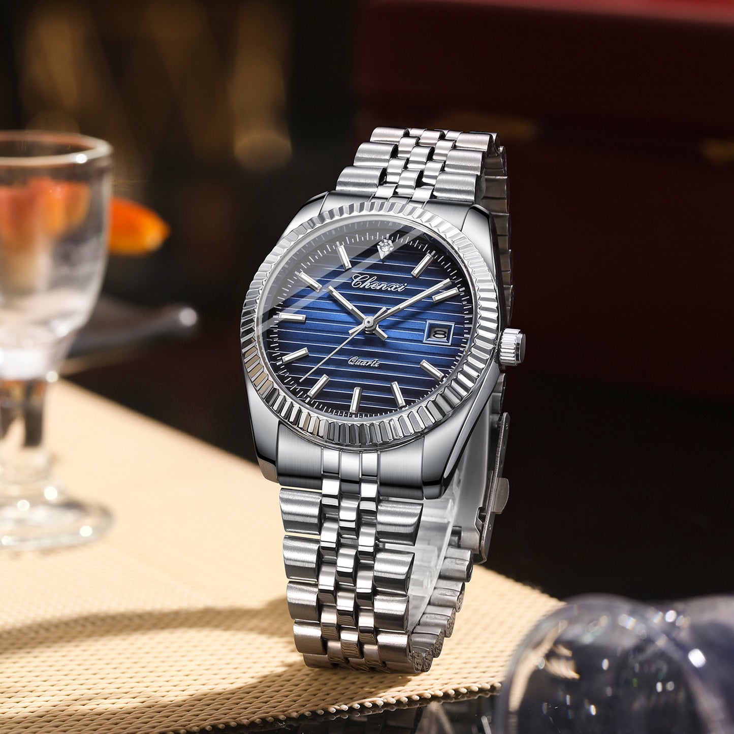 Affärskalender Lysande Vattentät Quartzklocka