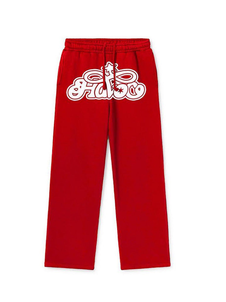 Stilig man enfärgad huvtröja med bokstavstryck