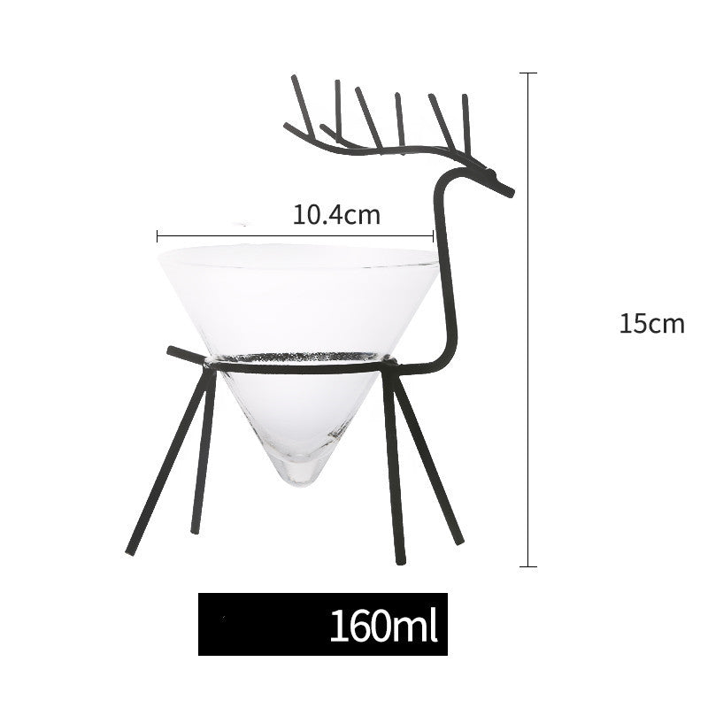 Kreativt cocktailglas i glas