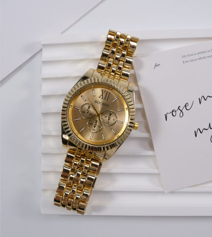 Herrklocka med kvartsband i stål