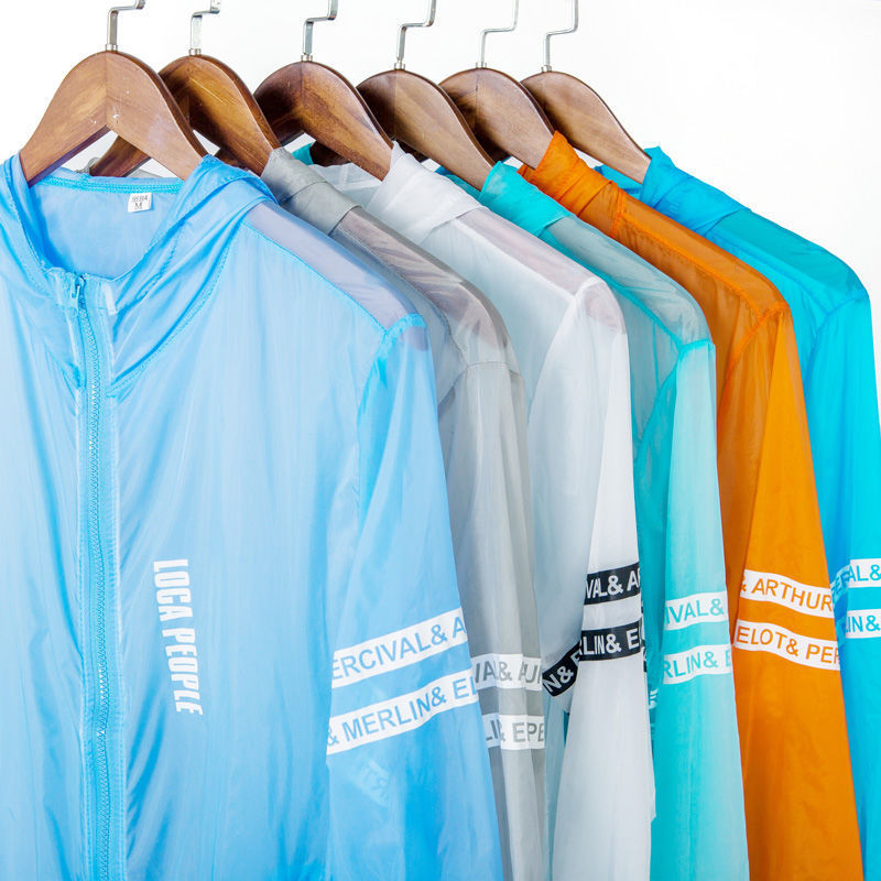 Solskyddande kläder för utomhusbruk, vindjacka för män