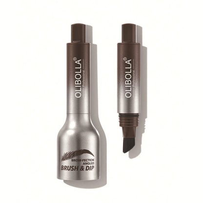 Stor borste hårfäste multifunktionell inte smetpress ögonbrynspenna