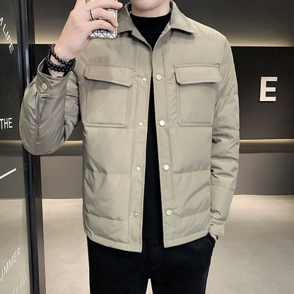 Casual Cargobyxor Herrmode Märke All-Matching Polokrage Topp