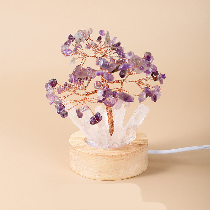 Konstlampa Hem Kreativ Kristallträddekoration