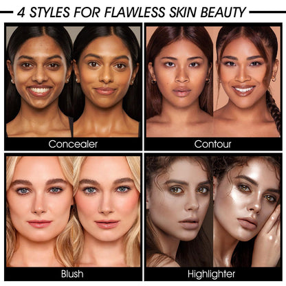 Gränsöverskridande TEMU Amazon Hot 12-färgad Rougeplatta Matt Skimmer Högblank Flerfärgad Cream Rougeplatta