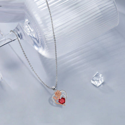 Högkvalitativt roshjärthalsband för kvinnor